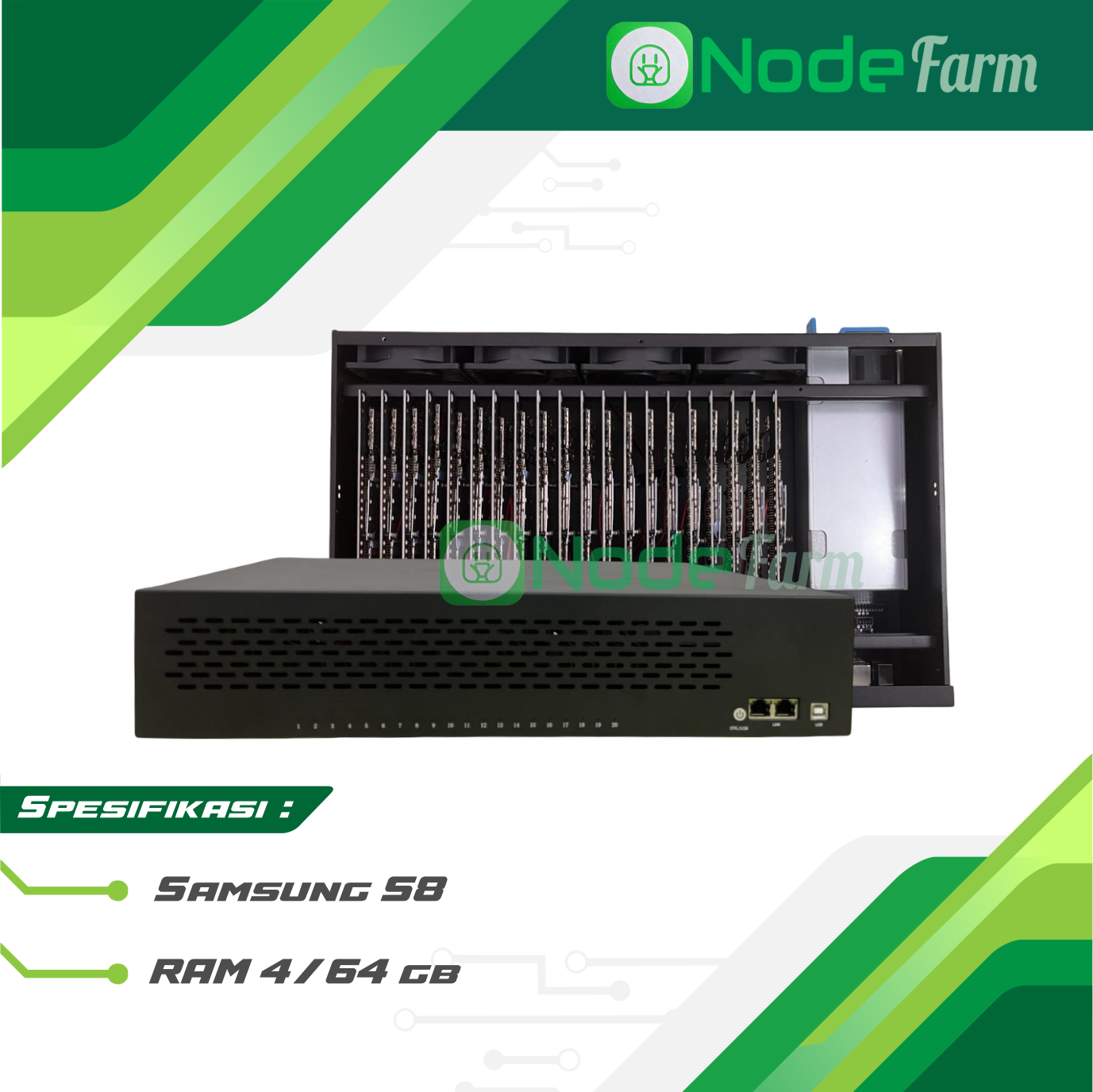 Box Phone Farm Samsung S8 Full Set RAM 4/64